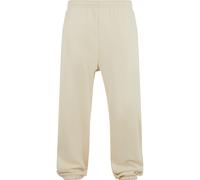 Jogginghose URBAN CLASSICS "Urban Classics Fluffy Sweatpants", Herren, Gr. M, US-Größen, beige (sandweiß), 70% Baumwolle, 30% Polyester, unifarben, loose fit, Hosen Jogginghose (88919758-M) sandweiß