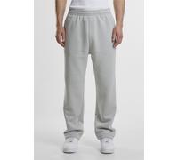 Jogginghose URBAN CLASSICS "Urban Classics Fluffy Trackpants", Herren, Gr. 4XL, US-Größen, grau (lightasphalt), 70% Baumwolle, 30% Polyester, unifarben, loose fit, Hosen Jogginghose (57285047-4XL) lig