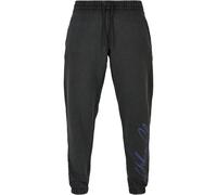 Jogginghose URBAN CLASSICS "Urban Classics Herren Script Logo Sweatpants", Herren, Gr. S, US-Größen, schwarz, 100% Baumwolle, unifarben, normal, Hosen Jogginghose (11239330-S) schwarz