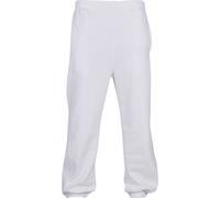 Jogginghose URBAN CLASSICS "Urban Classics Herren Sweatpants", Herren, Gr. XS, US-Größen, weiß, 65% Baumwolle, 35% Polyester, unifarben, loose fit, Hosen Jogginghose (46407945-XS) weiß