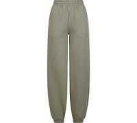 Jogginghose URBAN CLASSICS "Urban Classics Ladies Fluffy Sweatpants", Damen, Gr. 3XL, US-Größen, paleolive, 70% Baumwolle, 30% Polyester, unifarben, loose fit, Hosen Jogginghose (33945933-XXXL) paleol