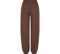 Jogginghose URBAN CLASSICS "Urban Classics Ladies Fluffy Sweatpants", Damen, Gr. S, US-Größen, chocolatebraun, 70% Baumwolle, 30% Polyester, unifarben, loose fit, Hosen Jogginghose (47746567-S) chocol