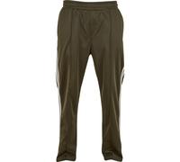 Jogginghose URBAN CLASSICS "Urban Classics Retro Tricot Track Pants", Herren, Gr. M, US-Größen, olive, 100% Polyester, gestreift, relaxed fit, Hosen Jogginghose (38867067-M) olive
