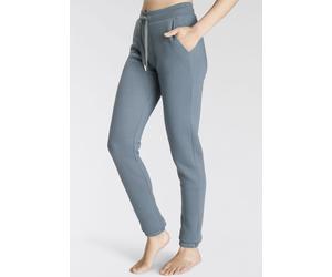 Jogginghose VIVANCE, Damen, Gr. 48/50, N-Gr, blau, angeraute Sweatware, Obermaterial: 50% Polyester, 30% Viskose, 20% Baumwolle, unifarben, Basic, bequem knöchellang, Hosen Jogginghose, innen weich an