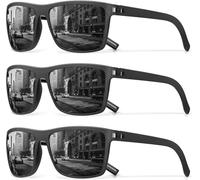 JOGVELO Polarisierte Sonnenbrille Herren/Damen, 3er-Pack Polarisiert Sonnenbrille UV400 Schutz Klassische Ultraleichte für Fahren,Angeln,Laufen & Outdoor