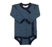 Joha Baby Jungen Mädchen Wickelbody Langarm Merinowolle, Größe:98/104, Farbe:blau