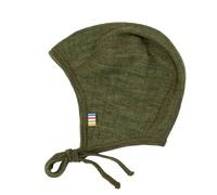 Joha Baby Kinder Wintermütze Wollfleece Merinowolle, Größe:48, Farbe:dunkelolive