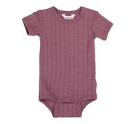 Joha Baby Kurzarmbody Merinowolle/Seide Body, Größe:80, Farbe:Heather