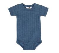 Joha Baby Kurzarmbody Merinowolle/Seide Body, Größe:98/104, Farbe:Blue Melange