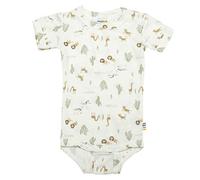 Joha Baby Mädchen Jungen Body Kurzarm Bambus, Größe:50, Farbe:Offwhite