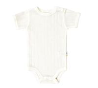 Joha Baby Mädchen Jungen Kurzarmbody Merinowolle/Seide, Größe:68/74, Farbe:Offwhite