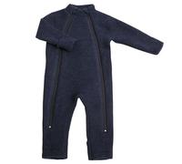 Joha Baby Mädchen Jungen Wagenanzug Wollfleece Merino-Wolle, Größe:56/62, Farbe:Dark Blue Melange