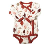Joha Baby Mädchen Jungen Wickelbody Langarm Merino-Wolle/Bio-Bambus, Größe:56/62, Farbe:red AOP