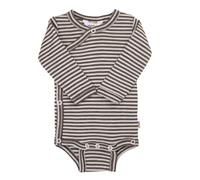 Joha Baby Wickelbody Langarm Merinowolle-Seide Body, Größe:68/74, Farbe:Brown