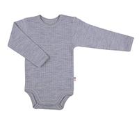 Joha - Kid's Body L/S - Merinounterwäsche, Gr. 56-62 60, grau/lila (LightGreyMelange)
