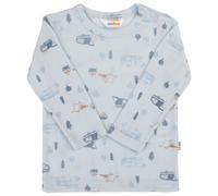 Joha - Kid's Blouse L/S - Merinolongsleeve, Gr. 128 130, grau (LightBlue)