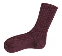 Joha - Kid's Uld-Sok - Merinosocken, Gr. 23-26, rot (AubergineMelange)