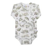 Joha Wickelbody langarm Wald Wolle/Seide 68 natur/grün