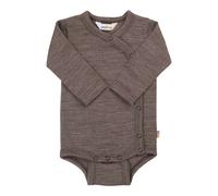 Joha Woll-Wickelbody langarm 56 braun melange