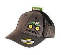 John Deere 3D Rubber Tractor Print Toddler Baseball Hat Cap-Charcoal-One Size