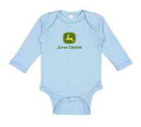 John Deere Baby-Jungen-Bodysuit mit Logo, lang rmlig, einteilig, Babyblau, 12 M