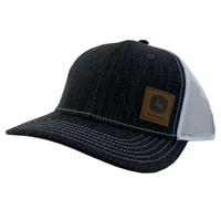 John Deere Baseballkappe mit Wildleder-Logo, Schwarz, Schwarz, Einheitsgröße