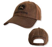 JOHN DEERE Cap im Öltuch Look Braun Retro