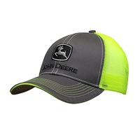 John Deere Snapback-Basecap – Anthrazit mit neon-gelber Mesh-Rückseite – 13080411CH00