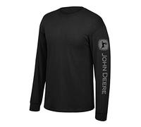John Deere Classic Jd Men's Long Sleeve T-Shirt Graphic Tee-Black-Small