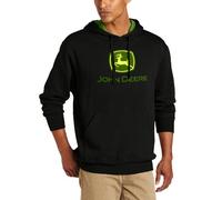 John Deere Core Herren-Kapuzenpullover mit Standard-Markenlogo aus Fleece, Schwarz, Größe XXL