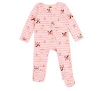 John Deere Farm Animals Traktoren Baby gerippt Reißverschluss Sleep n' Play Neugeborene bis Säuglingsgrößen (Neugeborene - 24 Monate), Rosa, Bauernhoftiere, 0-3 Monate