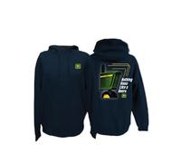 JOHN DEERE Kapuzensweatshirt Navy mit Vintage-Logo für Erwachsene (DE/NL/SE/PL, Alphanumerisch, M, Regular, Regular, Navy)