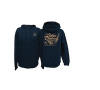 JOHN DEERE Kapuzensweatshirt Navy „Parts & Service Vintage Logo“ Herren Hoodie (DE/NL/SE/PL, Alphanumerisch, M, Regular, Regular, Navy)