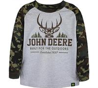 JOHN DEERE Kinder Sweatshirt mit Camouflage-Akzenten - Grau, 5-8 Jahre (5-6 Jahre)