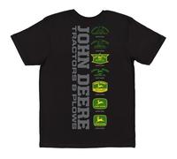 JOHN DEERE Logo-Timeline Herren T-Shirt in Schwarz, Größe XXL - Markenqualität für Stil und Komfort