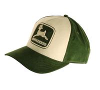 John Deere Herren-Trucker-Mütze LP86101, Kettenstich, erhöhtes TM-Emblem, Olivgrün, Einheitsgröße