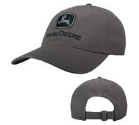 John Deere Mens Cotton Twill Logo Logo Hat Baseball Cap Charcoal