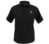 JOHN DEERE Men's Logo Performance Polo Shirt-Black-Small