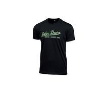 JOHN DEERE T-Shirt Schwarz Logo Schriftzug Baumwolle Geschenk Landwirt