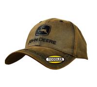 John Deere Toddler Kids Oilskin Cap-Brown-Os