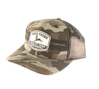 John Deere VintageTrademark Trucker-Mütze, Patch, Kettenstich, Einheitsgröße, Camouflage-Muster, Camo, Einheitsgröße