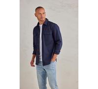 John Devin Langarmhemd Overshirt aus reiner Baumwolle, mit aufgesetzten Taschen (87672250-XL) navy