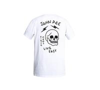 John Doe Live Fast Skull T-Shirt weiss, Größe 3XL