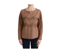 John Galliano - Brauner Baumwollpullover mit Nieten - - Tops - Damen - Braun - XS