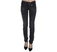 John Galliano Graue gewaschene niedrige Taille Reißverschluss-Seitenskinny-Denim-Jeans 26 (Größe)
