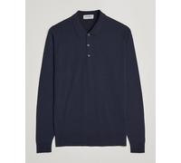 John Smedley Belper Extra Fine Merino Polo Pullover Midnight Blau XL