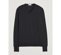 John Smedley Bobby Extra Fine Merino V-Neck Pullover Black Schwarz XL