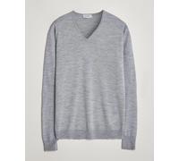 John Smedley Pullover Herren Slim Fit V-Ausschnitt Merinowolle grau, M