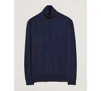 John Smedley Rollkragenpullover Herren Slim Fit Merinowolle blau, L