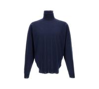 John Smedley - High Neck Pullover - Größe XXL - blau